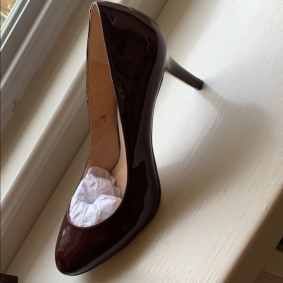 New Louise et Cie Port Red Patent Heels Pumps 9 M - Picture 4 of 7